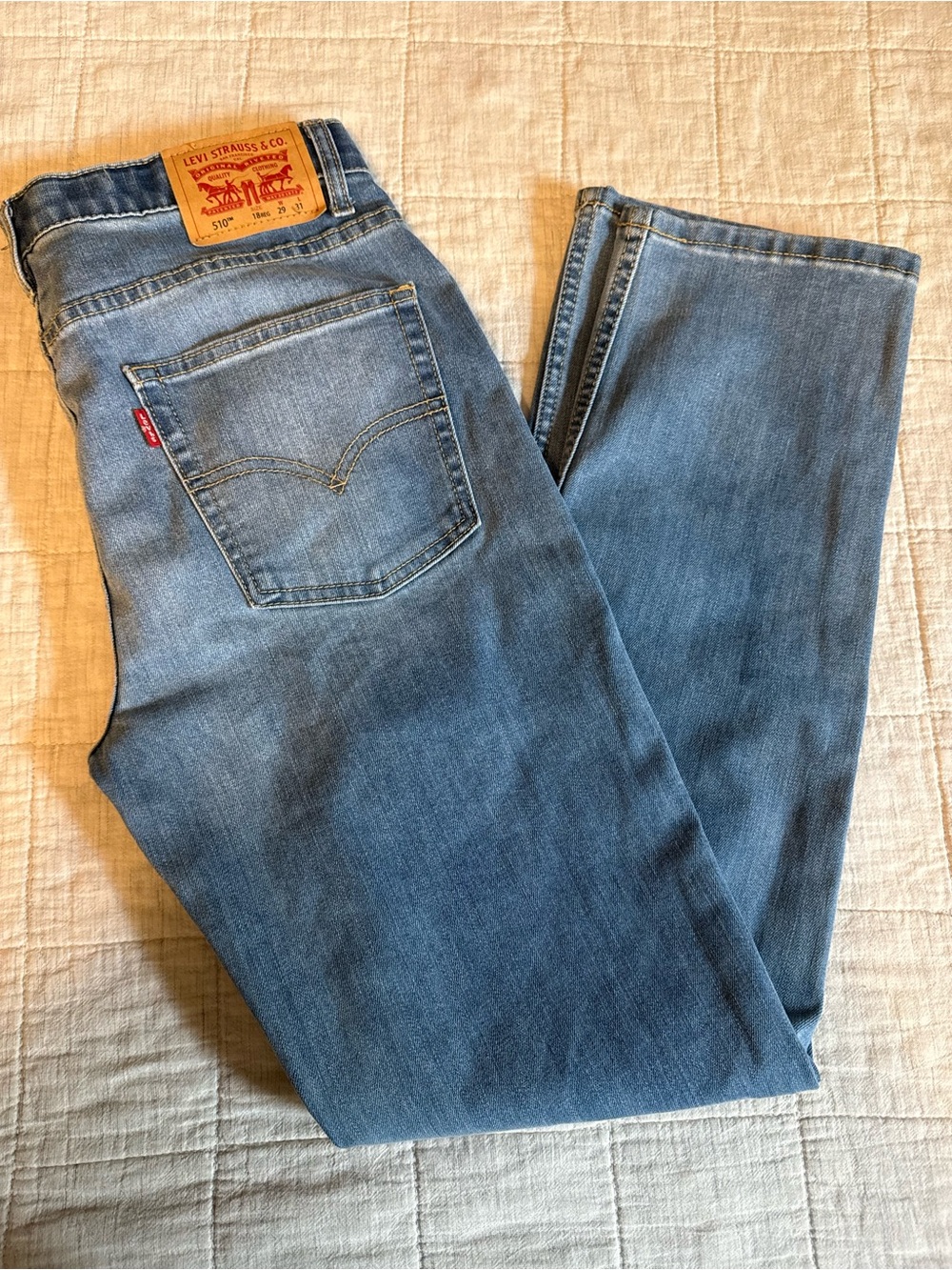 Levi’s 510 Boys 18 Regular Skinny Jeans 29x31 Blue Denim